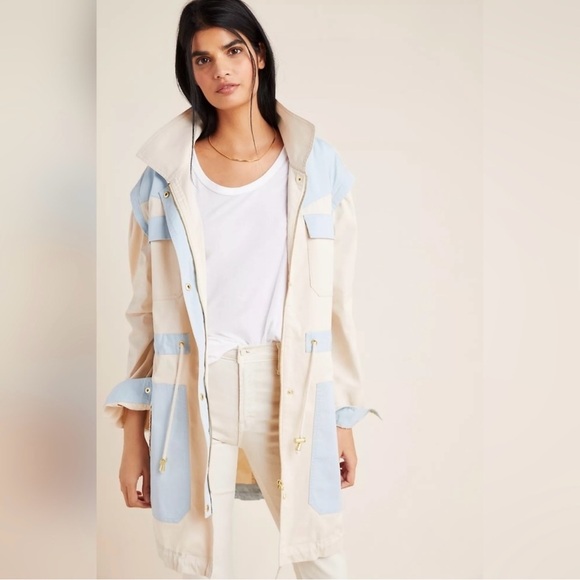 Anthropologie Colorblocked Utility Jacket, size Medium - Picture 4 of 10